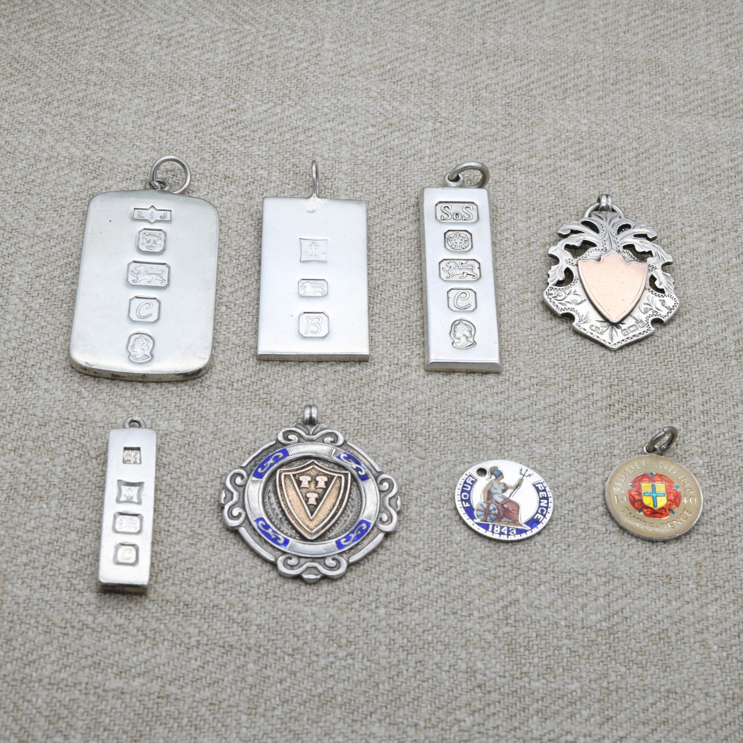 8 x Silver Pendants RESERVED Lynn