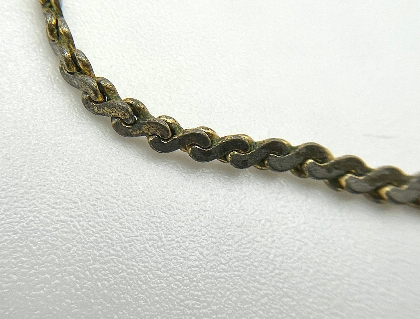 Vintage D'orlan Necklace - Gold Tone / Floral / Flowers / White Stone / Signed