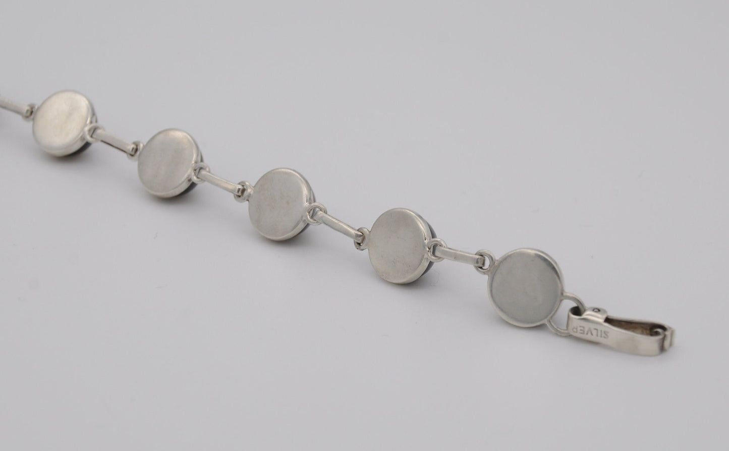 Vintage Silver and Cabochon Tiger's Eye Bracelet