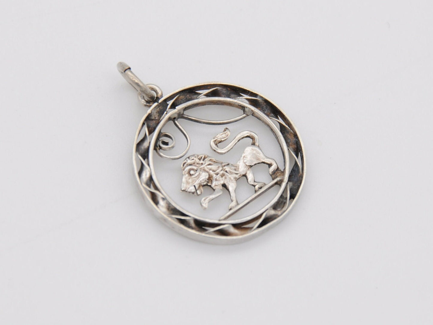 Vintage Silver Lion Charm / Pendant - 950 Silver / Animal / Friendship Gift / Ornate / Detailed / Charm Bracelet