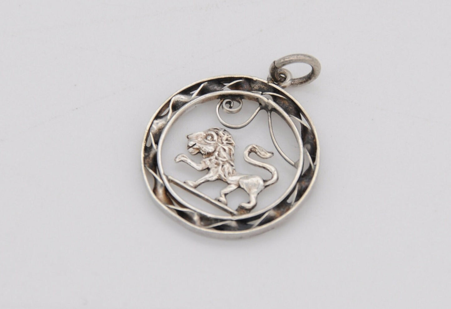 Vintage Silver Lion Charm / Pendant - 950 Silver / Animal / Friendship Gift / Ornate / Detailed / Charm Bracelet