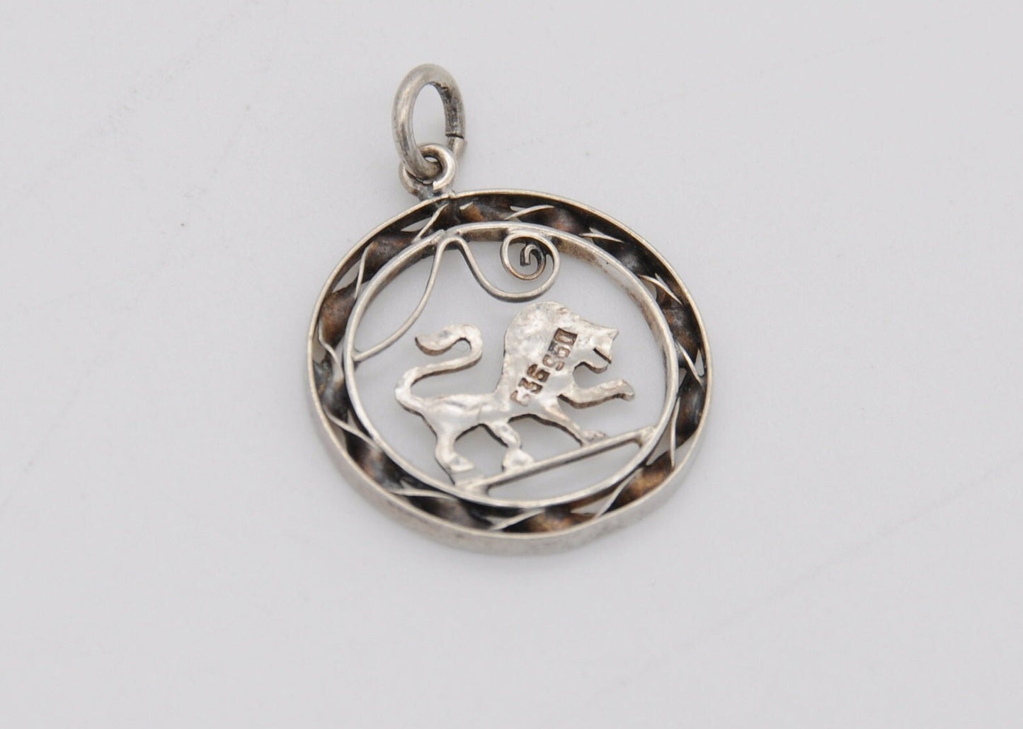 Vintage Silver Lion Charm / Pendant - 950 Silver / Animal / Friendship Gift / Ornate / Detailed / Charm Bracelet
