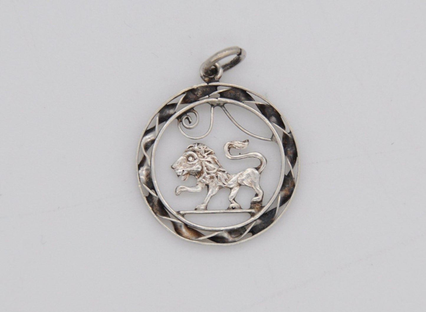 Vintage Silver Lion Charm / Pendant - 950 Silver / Animal / Friendship Gift / Ornate / Detailed / Charm Bracelet