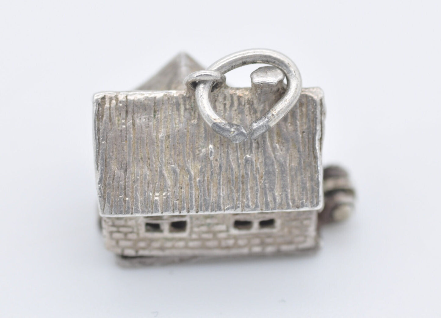 Vintage Sterling Silver Opening Pub / Tavern Charm - Articulated / Hunters Moon Pub / Man Drinking / Rare / Detailed / 1960s / for Bracelet