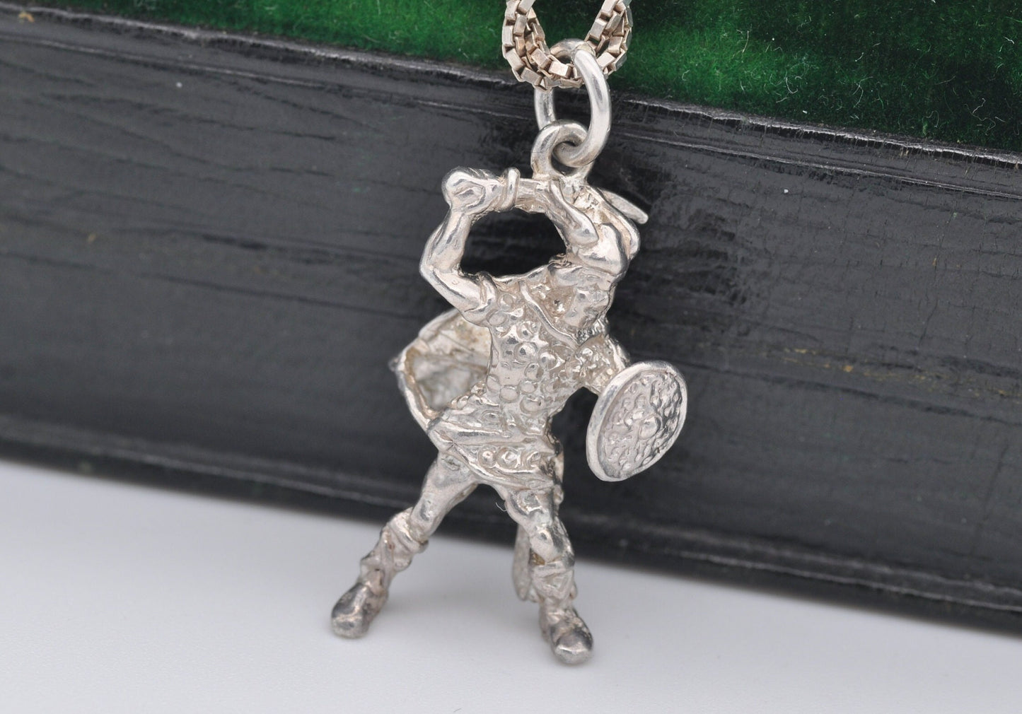 Vintage Silver Viking Warrior Charm / Pendant - Viking Charm / Warrior Charm / Fighter / Norse / Sword / Charm Bracelet