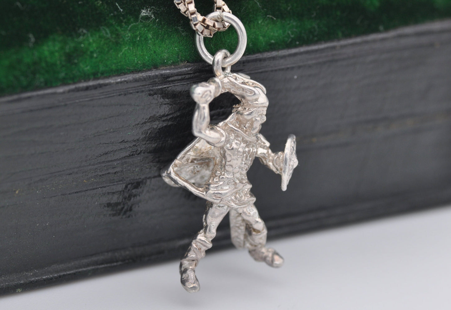 Vintage Silver Viking Warrior Charm / Pendant - Viking Charm / Warrior Charm / Fighter / Norse / Sword / Charm Bracelet