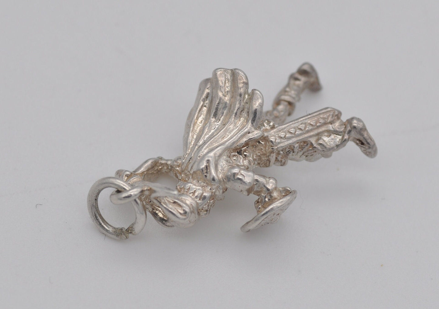 Vintage Silver Viking Warrior Charm / Pendant - Viking Charm / Warrior Charm / Fighter / Norse / Sword / Charm Bracelet