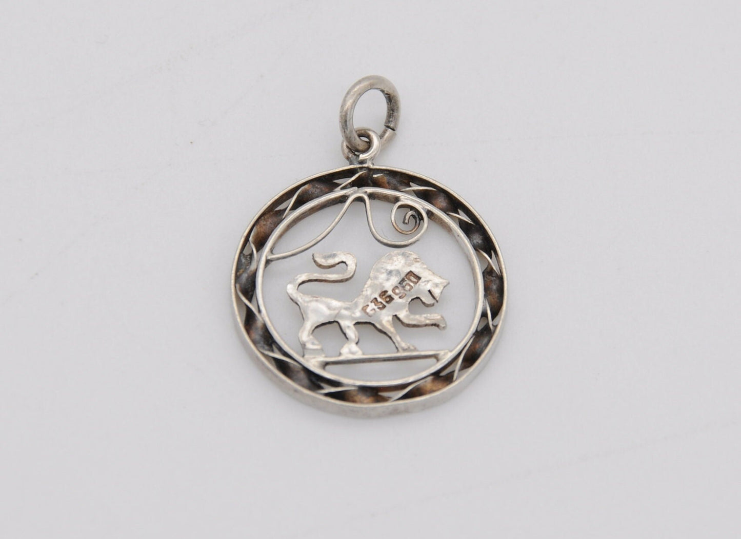 Vintage Silver Lion Charm / Pendant - 950 Silver / Animal / Friendship Gift / Ornate / Detailed / Charm Bracelet