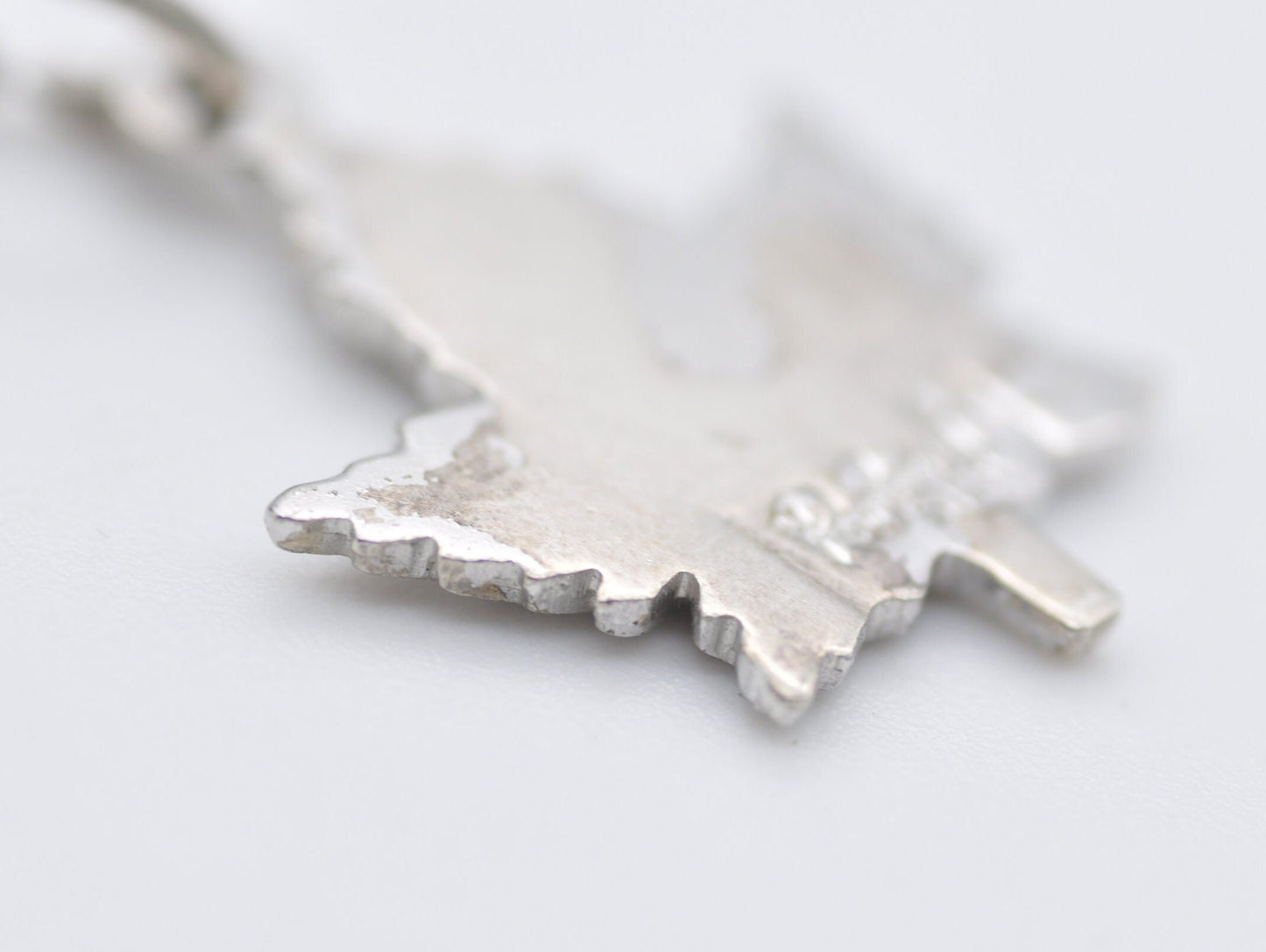 Vintage Sterling Silver Kitchener Canada Maple Leaf Charm / Pendant - Rembrandt / Souvenir / Leaf / Charm Bracelet