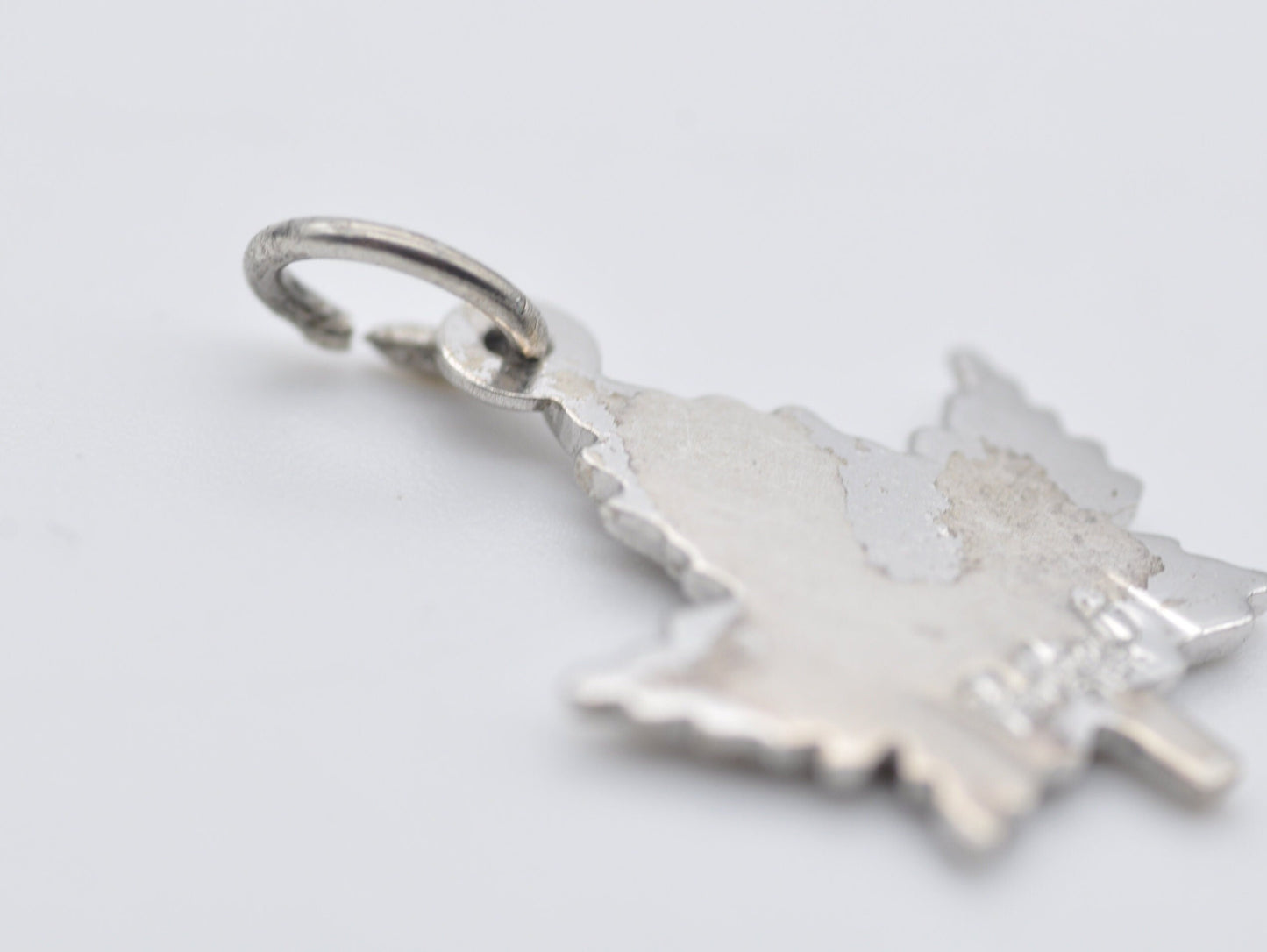 Vintage Sterling Silver Kitchener Canada Maple Leaf Charm / Pendant - Rembrandt / Souvenir / Leaf / Charm Bracelet