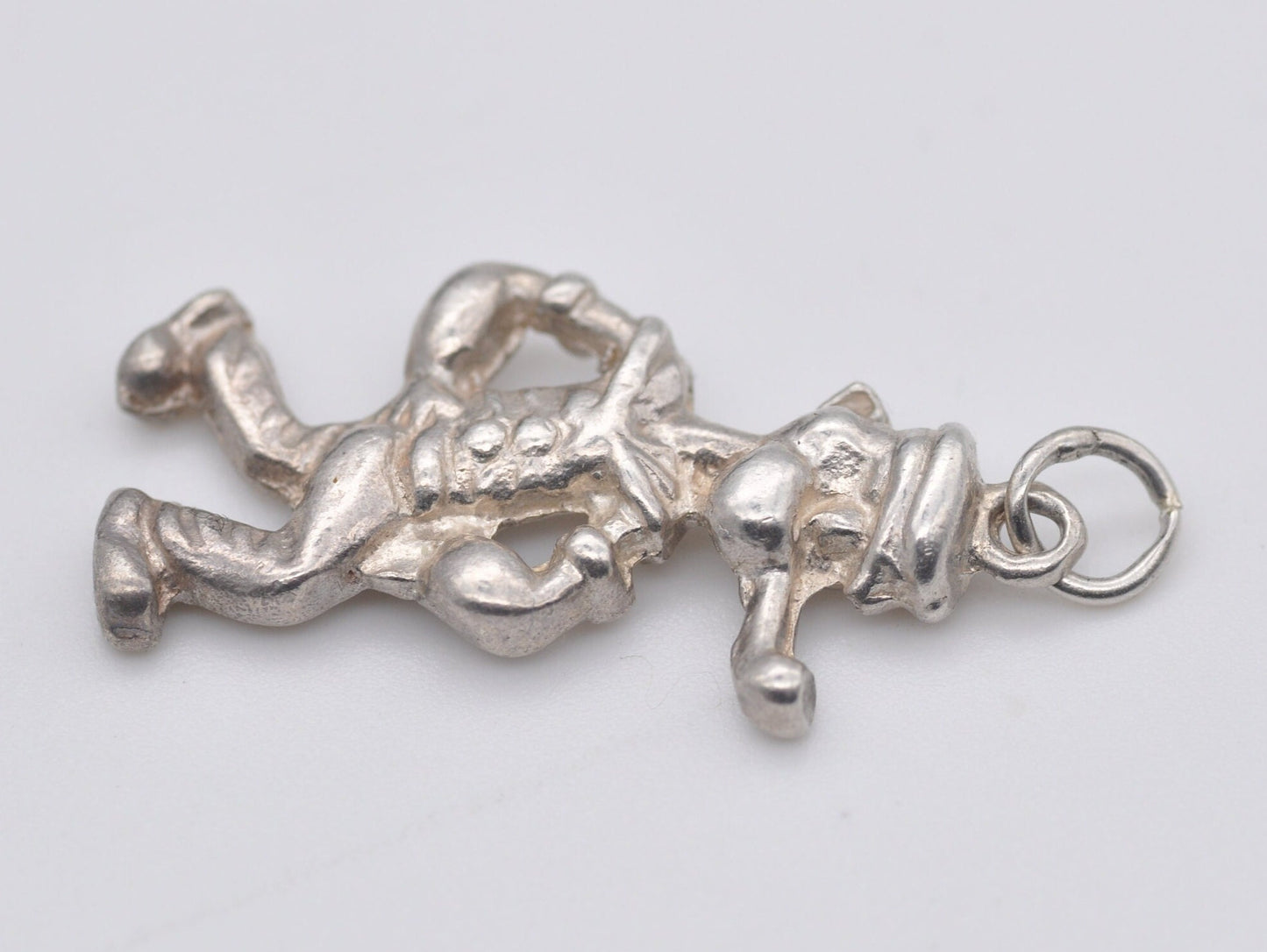 Vintage Silver Popeye Charm / Pendant - Character / Detailed / Charm Bracelet
