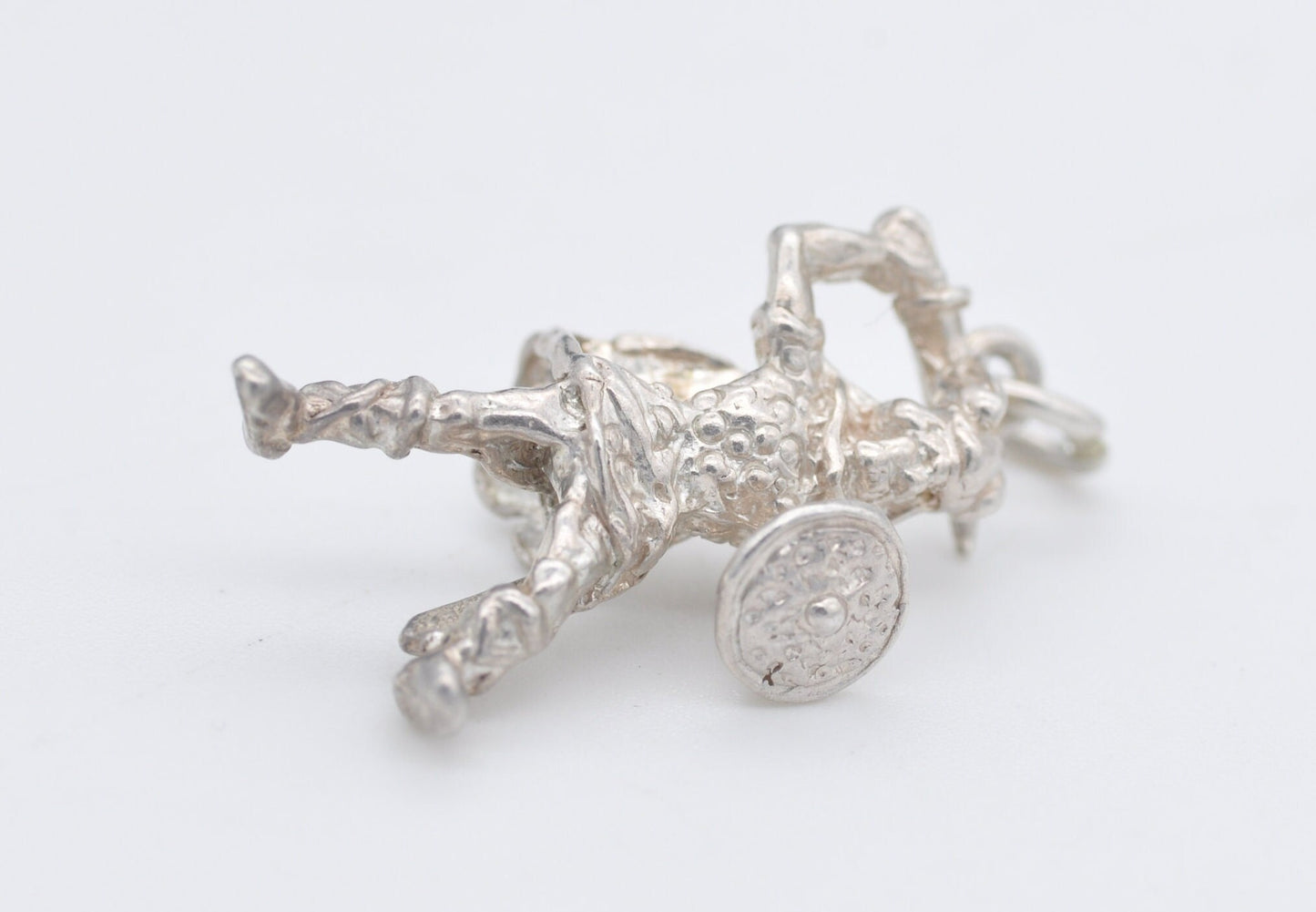 Vintage Silver Viking Warrior Charm / Pendant - Viking Charm / Warrior Charm / Fighter / Norse / Sword / Charm Bracelet