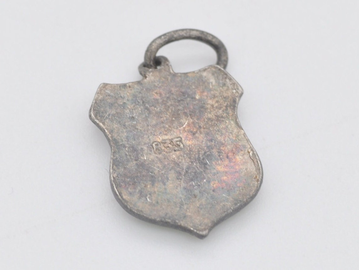 Vintage Silver Braunlage Enamel Souvenir Charm / Pendant - German / Germany / Tourist / 835