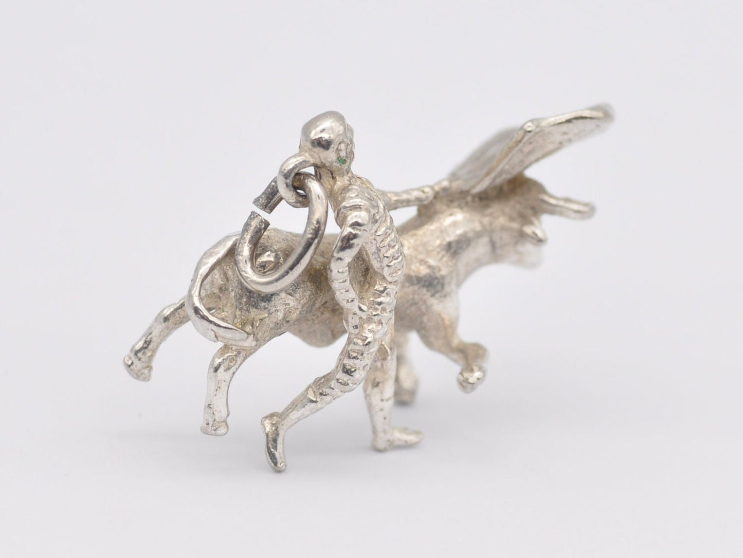 Vintage Sterling Silver Bullfighting Charm / Pendant - Matador / Sport / Bullfighter / Flag / Spain / Spanish / Charm Bracelet