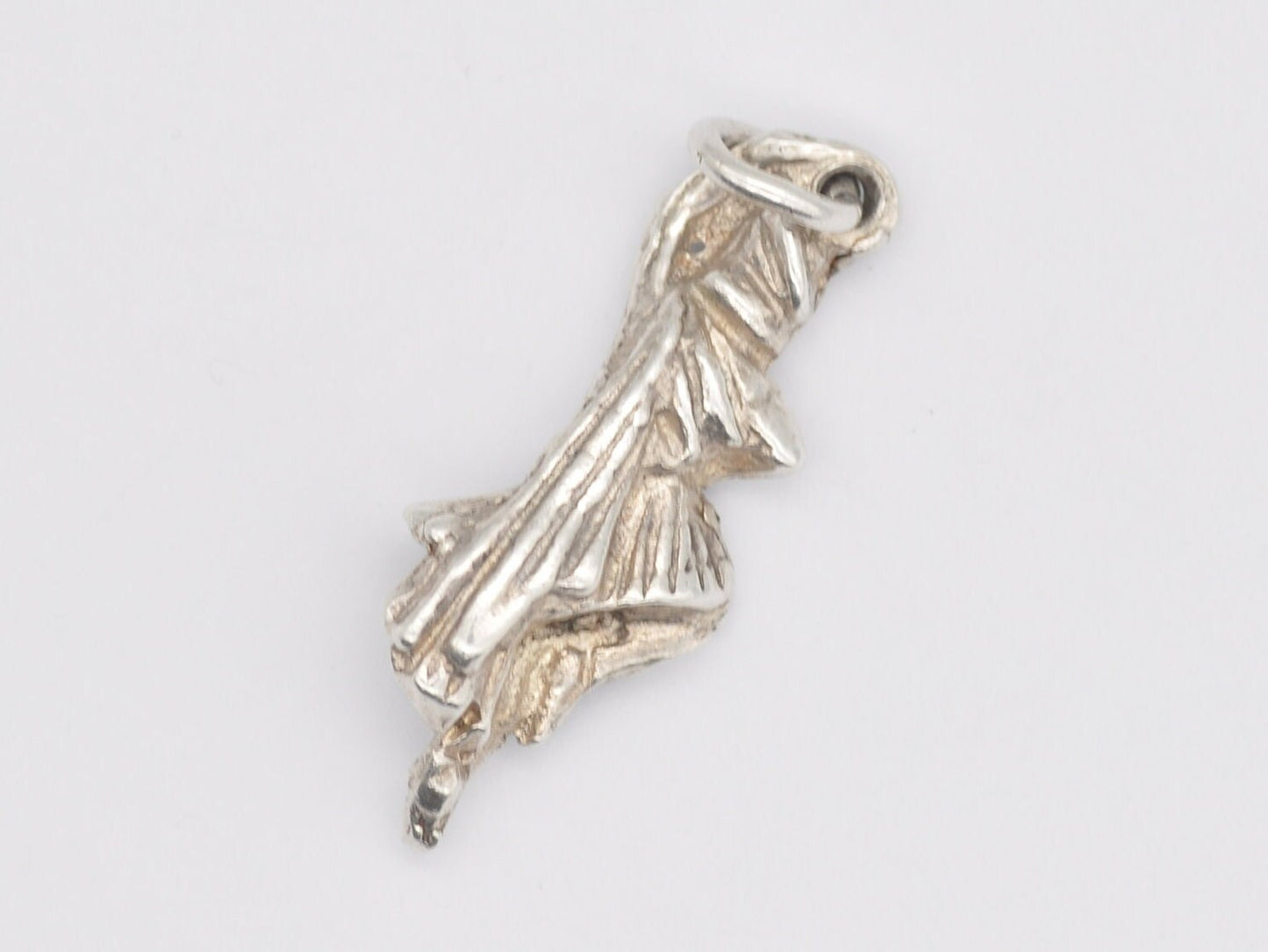 Vintage Sterling Silver Dancer Charm / Pendant - Ballet / Ballerina / Dancing Woman / Dress / Spinning / Charm Bracelet