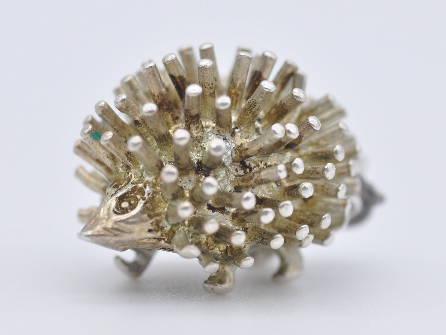 Vintage Sterling Silver Hedgehog Charm / Pendant - Animal / Nature / Woodland / Charm Bracelet