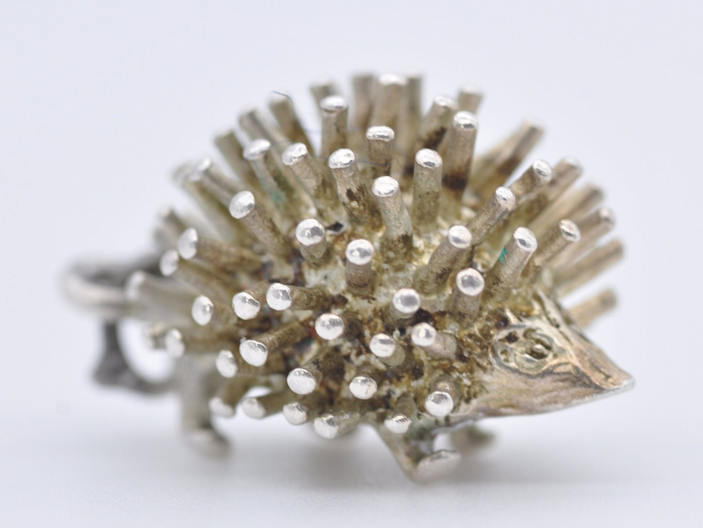 Vintage Sterling Silver Hedgehog Charm / Pendant - Animal / Nature / Woodland / Charm Bracelet