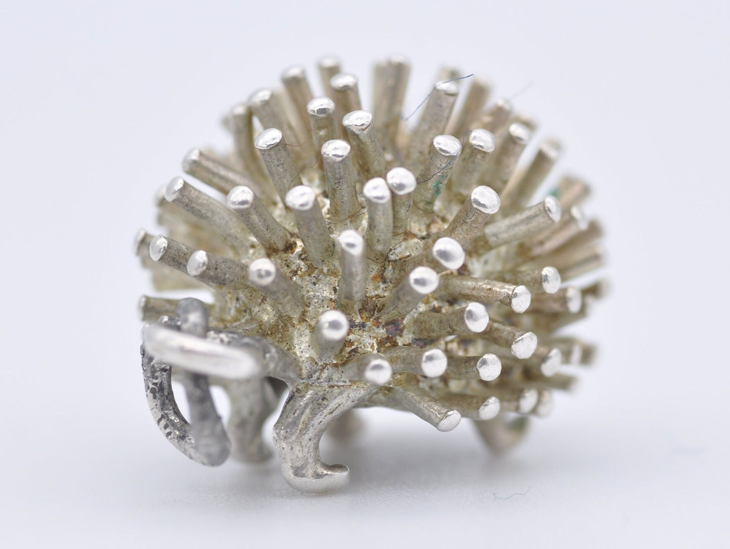 Vintage Sterling Silver Hedgehog Charm / Pendant - Animal / Nature / Woodland / Charm Bracelet