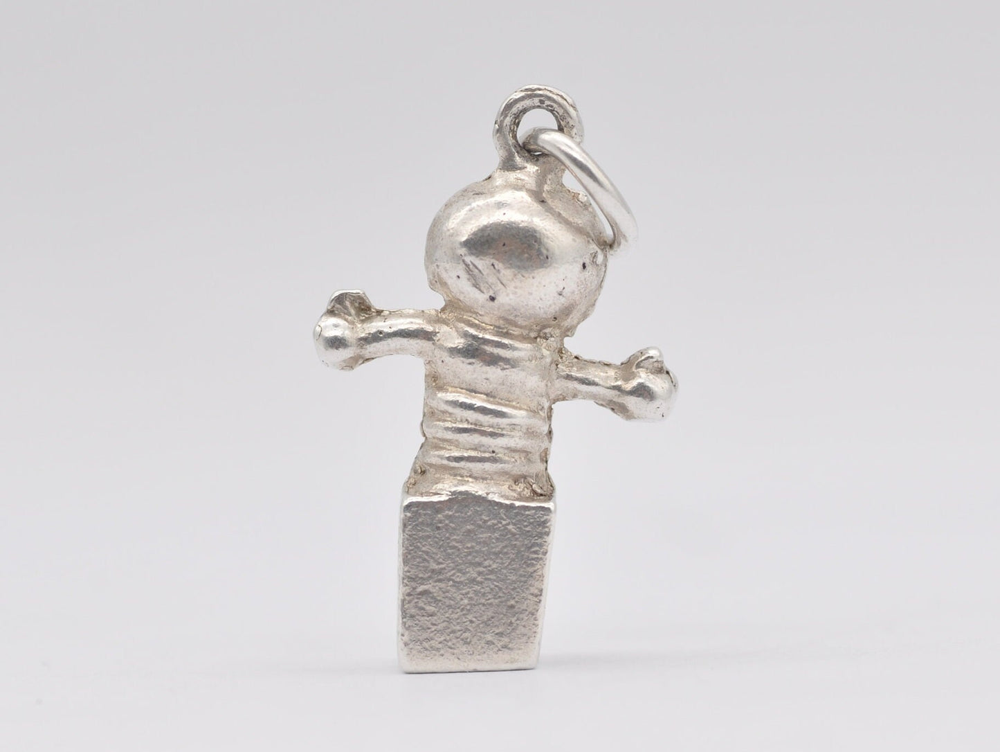 Vintage Silver Jack in the Box Charm / Pendant - Toy / Fun / Clown / Charm Bracelet / Sterling