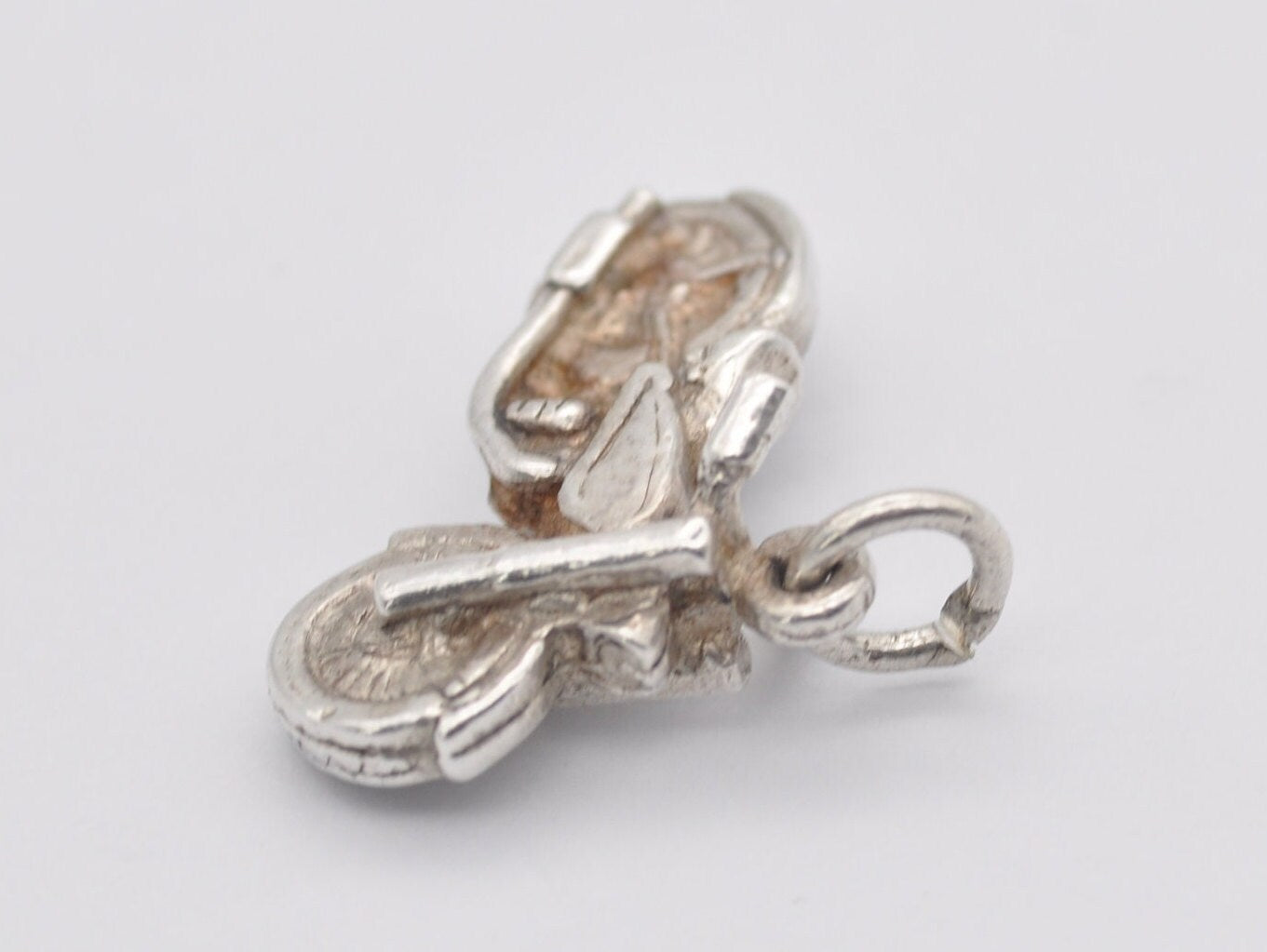 Vintage Silver Motorcycle Charm / Pendant - Harley / Motorbike / Bike / Motor / Vehicle / Travel / Charm Bracelet