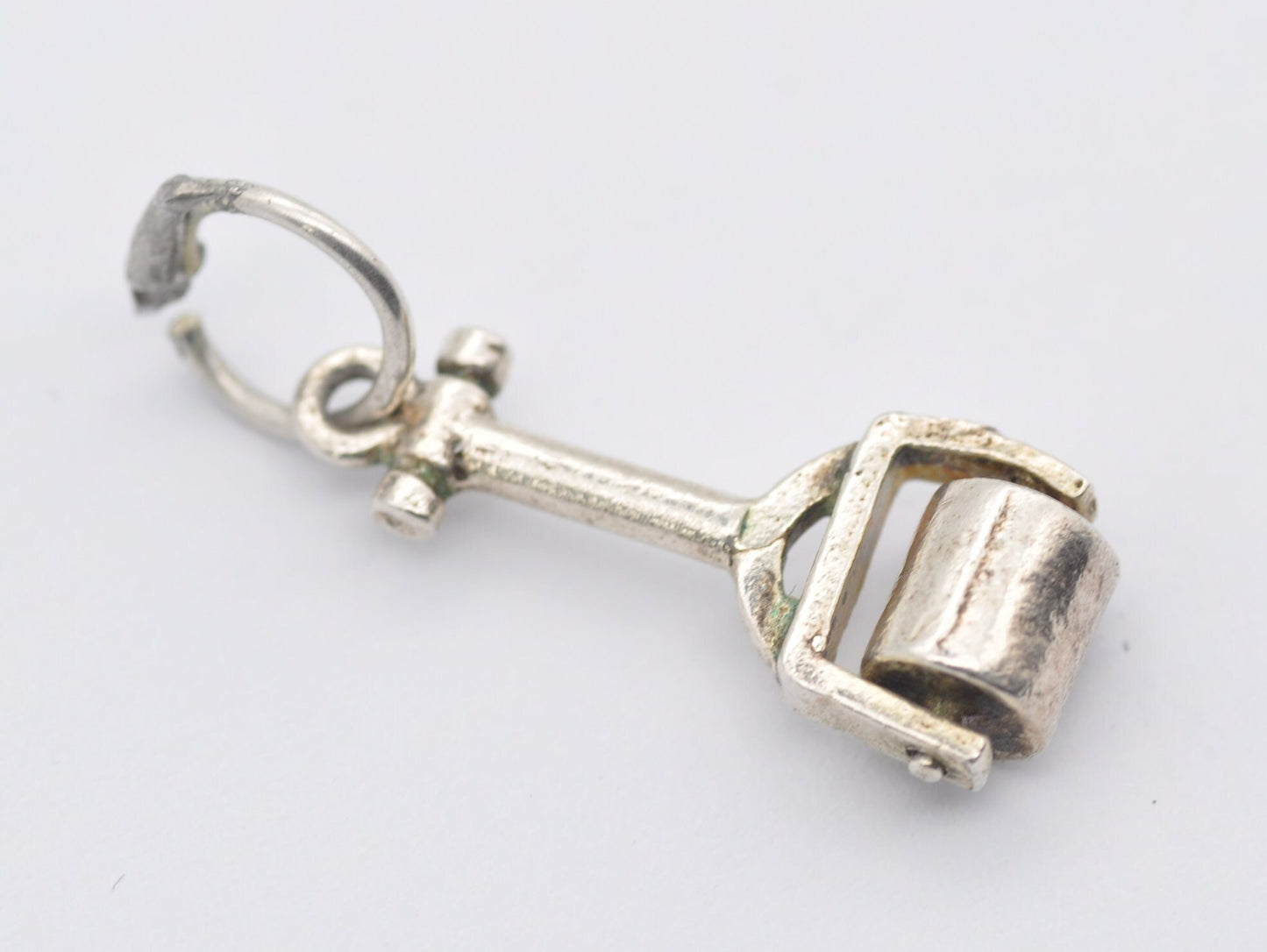 Vintage Sterling Silver Roller Charm / Pendant - Lawn / Garden / Charm Bracelet