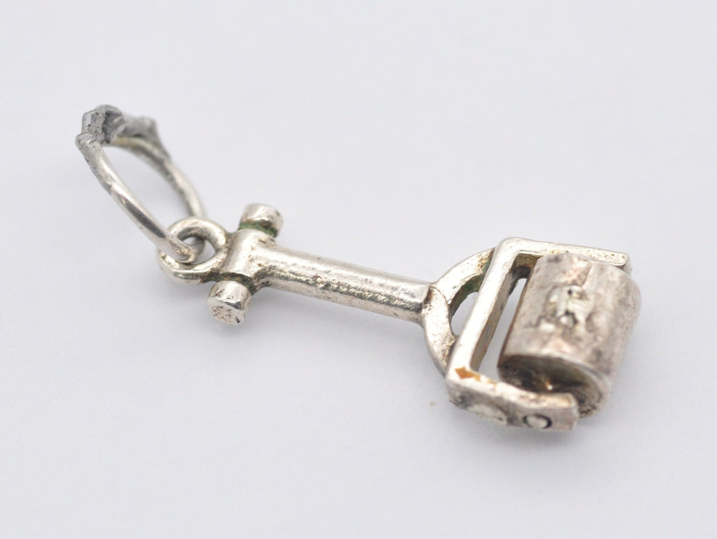 Vintage Sterling Silver Roller Charm / Pendant - Lawn / Garden / Charm Bracelet