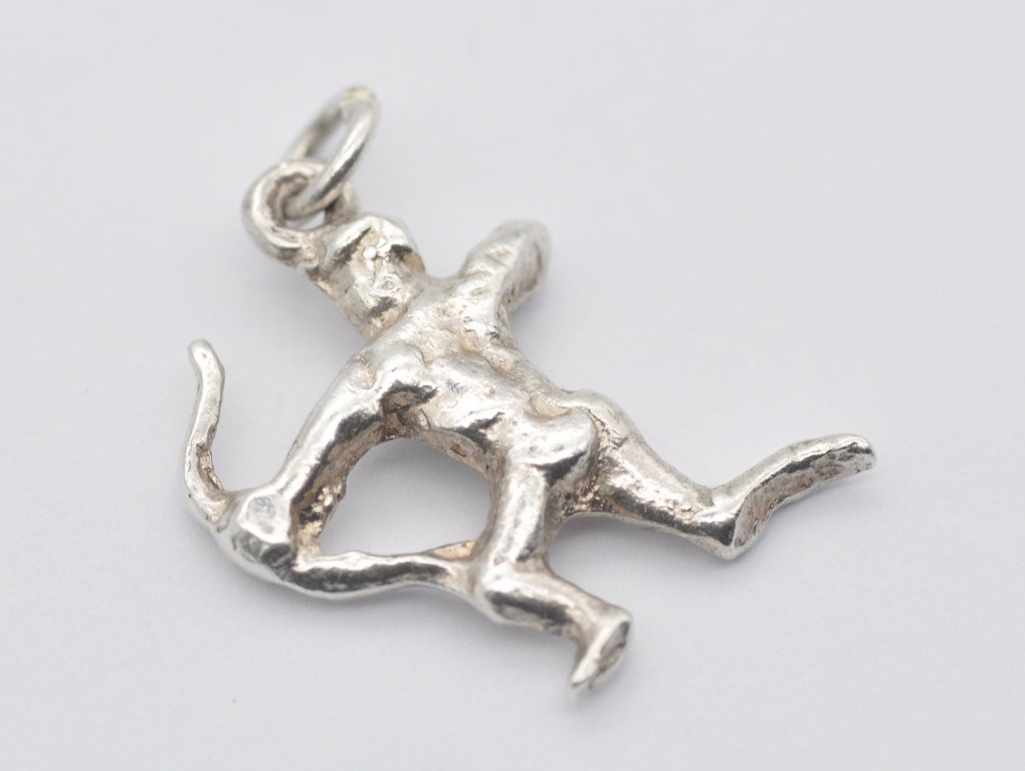 Vintage Silver Archer Charm / Pendant - Bow and Arrow / Warrior / Fighter / Mythological / Charm Bracelet