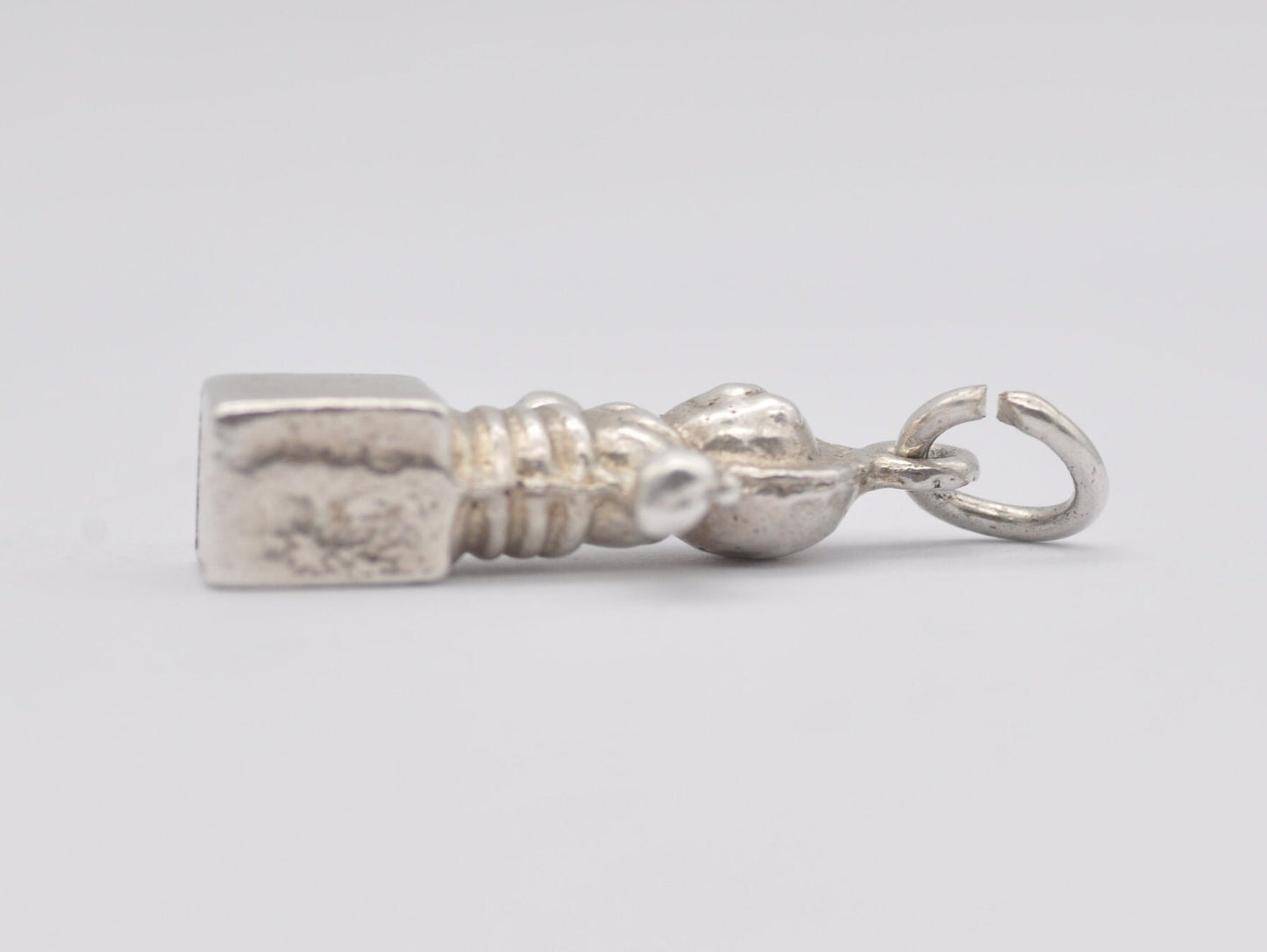 Vintage Silver Jack in the Box Charm / Pendant - Toy / Fun / Clown / Charm Bracelet / Sterling