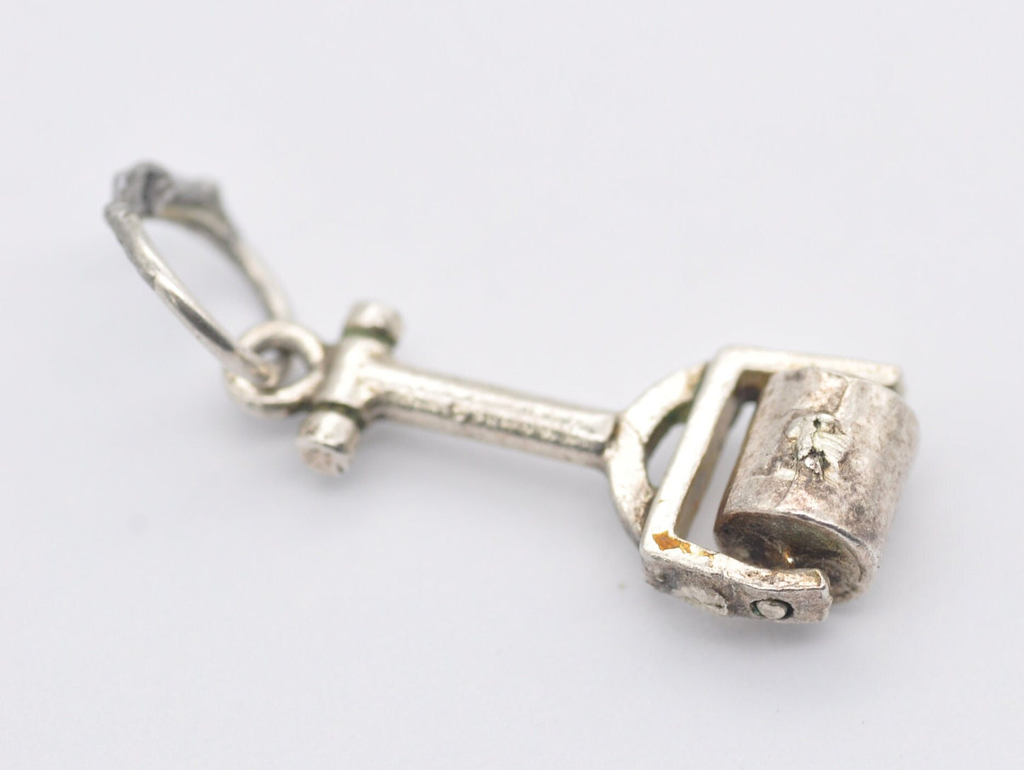Vintage Sterling Silver Roller Charm / Pendant - Lawn / Garden / Charm Bracelet
