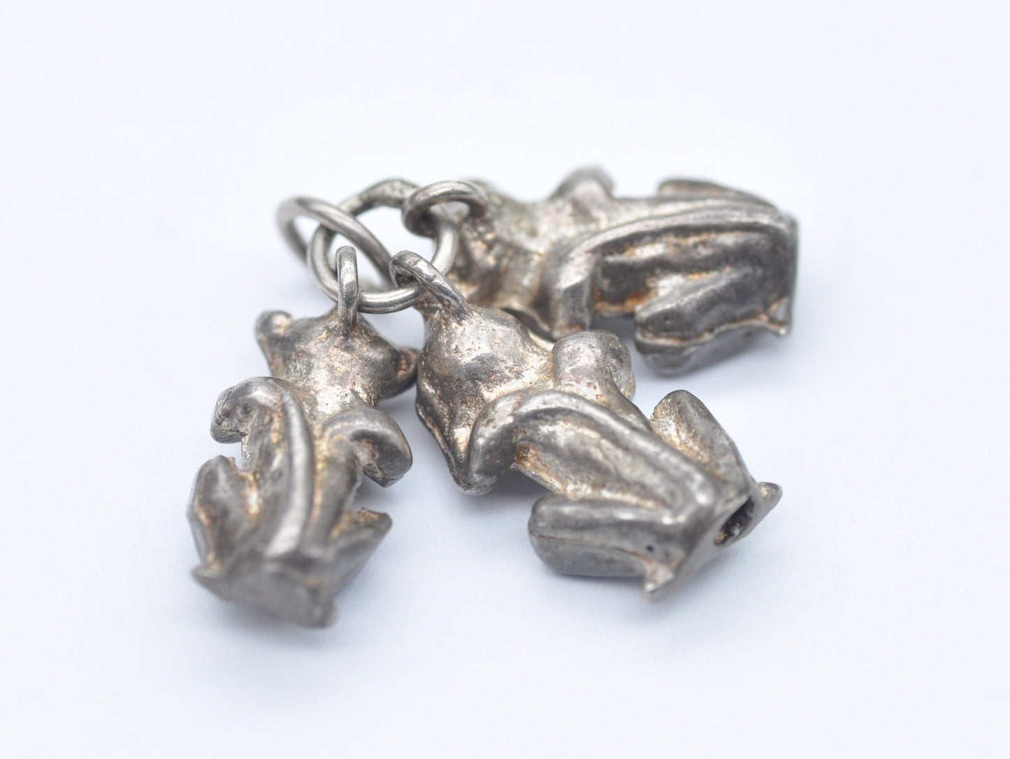 Vintage Sterling Silver See Speak Hear No Evil Charm / Pendant