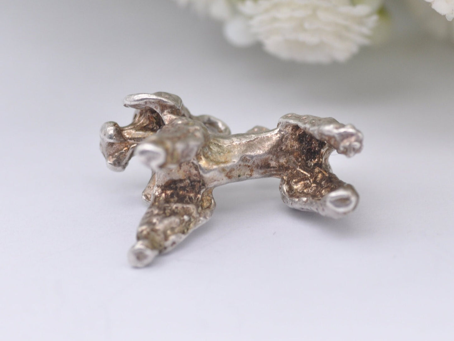 Vintage Sterling Silver Poodle Charm / Pendant