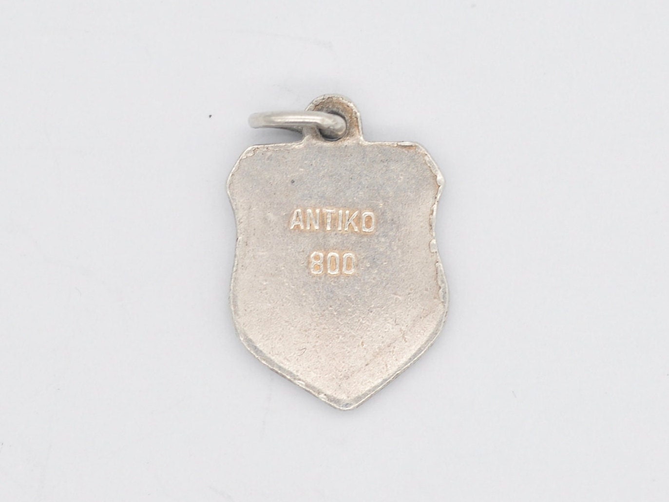 Vintage Silver and Enamel Engelberg Souvenir Shield Charm / Pendant - Switzerland / Tourist / Travel / Village / Charm Bracelet / 800