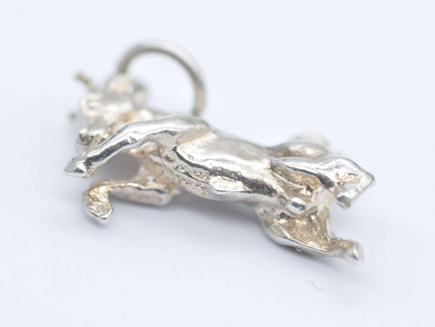 Vintage Silver Bull Charm Charm / Pendant - Animal / Nature / Detailed / Charm Bracelet / Charging / Spanish / Spain
