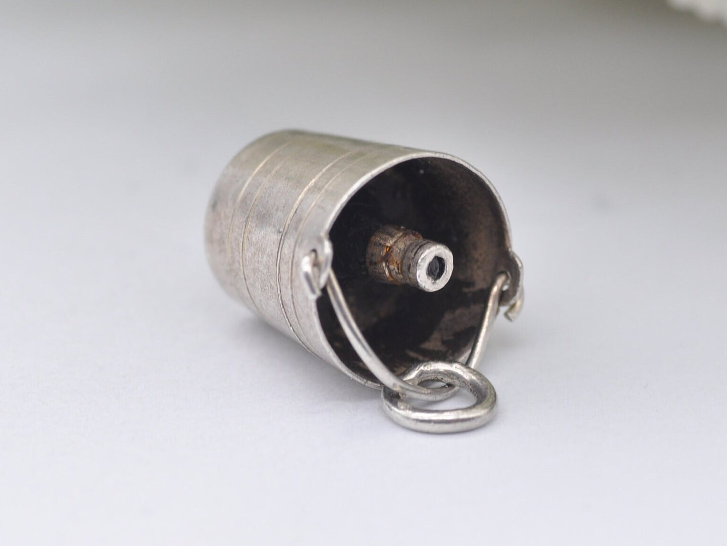Vintage Sterling Silver Champagne Bottle in Bucket Charm / Pendant - Drinking / Alcohol / Charm Bracelet