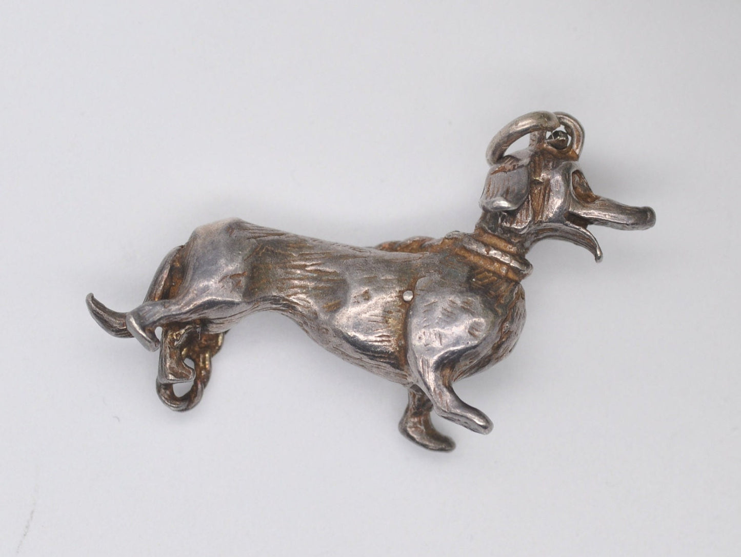 Vintage Sterling Silver Dog Charm / Pendant - Pet / Sausage Dog / Charm Bracelet