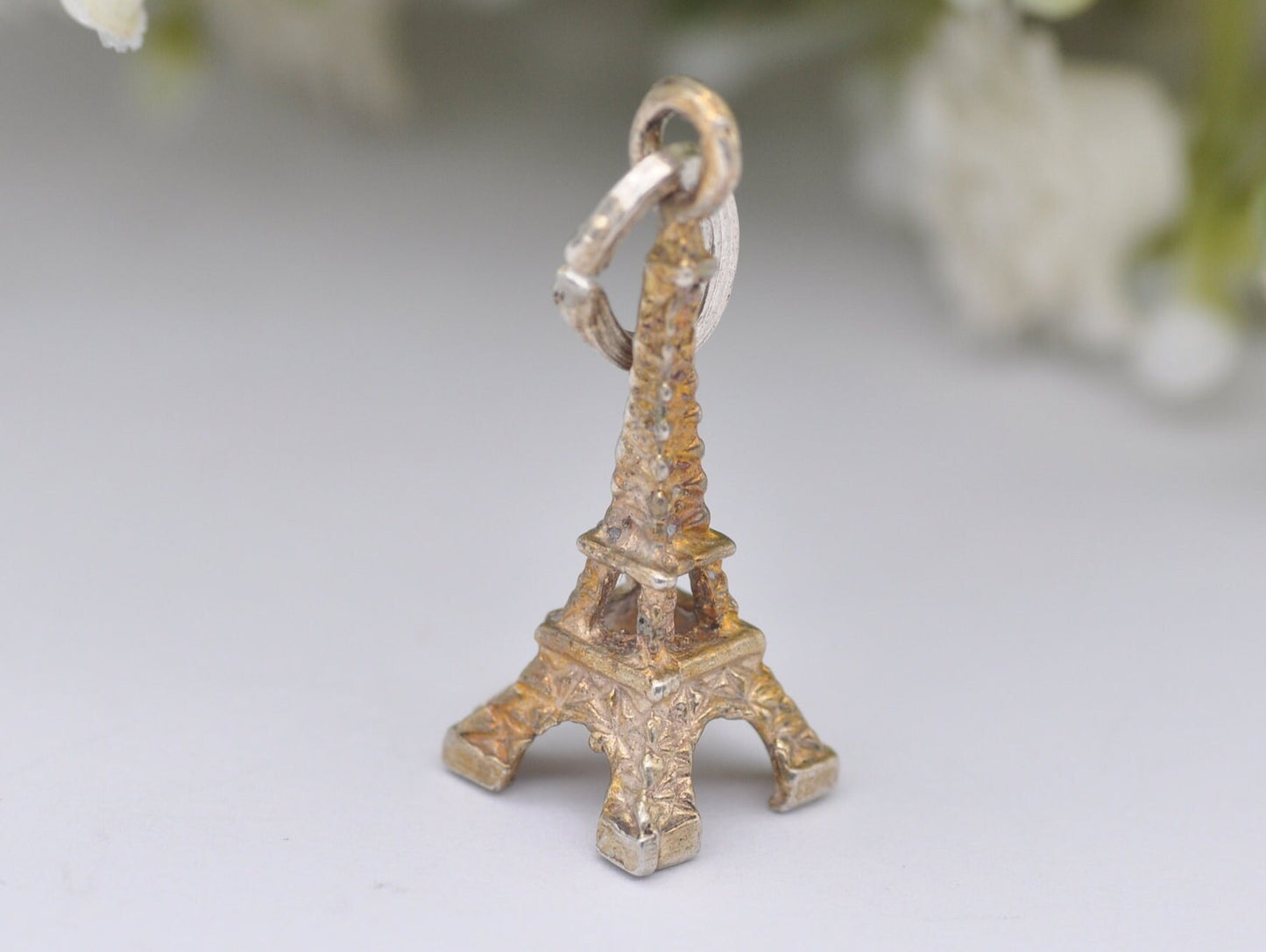 Vintage Sterling Silver Eiffel Tower Charm / Pendant - Souvenir / Paris / France / French / Charm Bracelet
