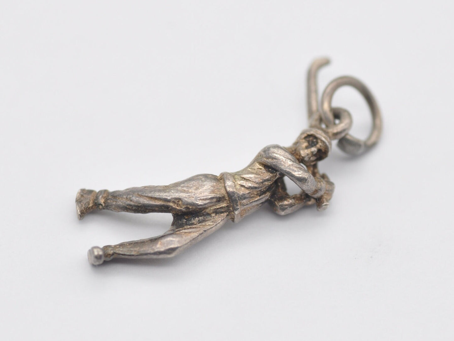 Vintage Sterling Silver Golfer Charm / Pendant - Golf / Person / Sport / Detailed / Charm Bracelet