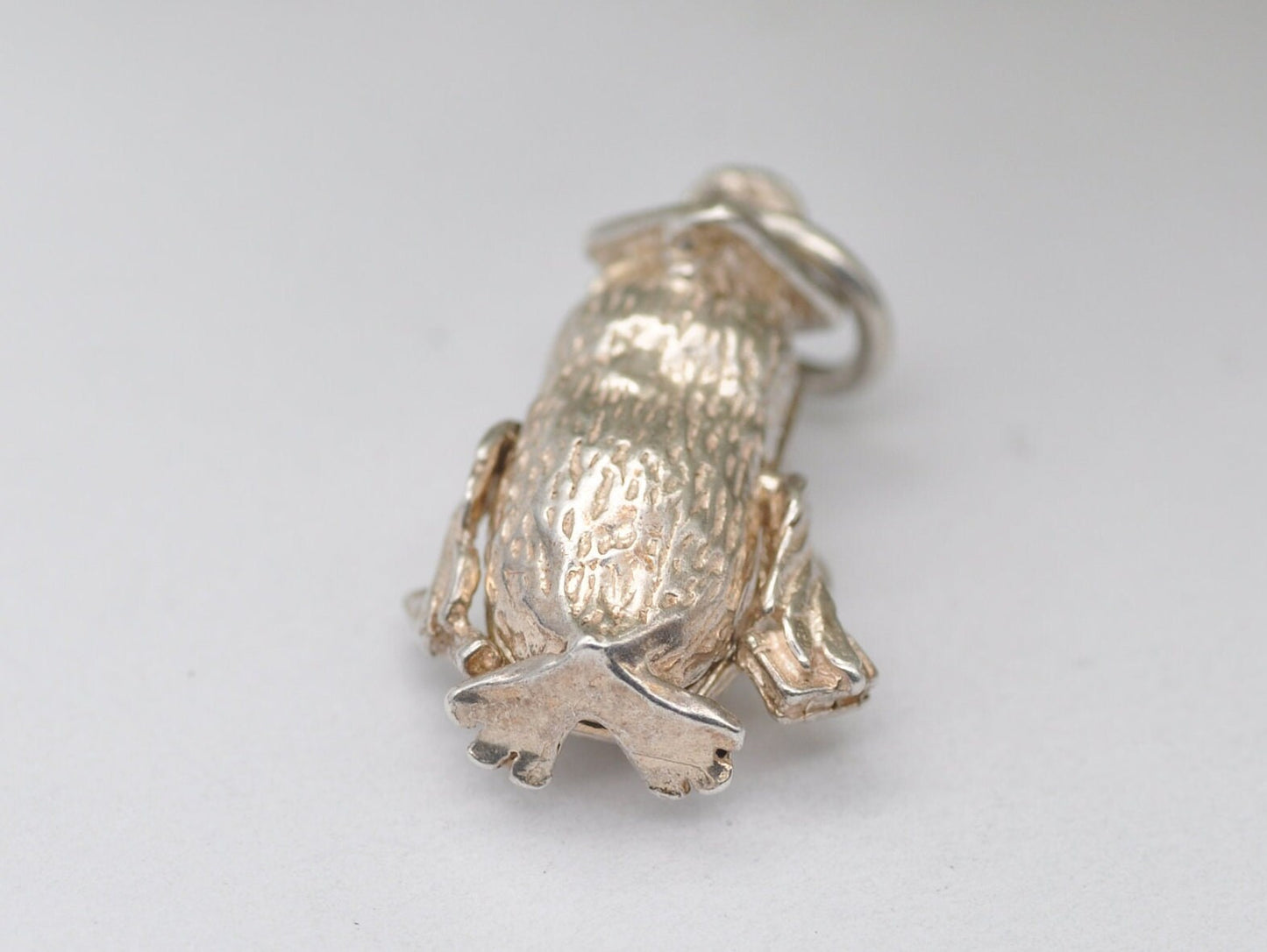 Vintage Silver Owl Charm / Pendant - Bird / Fun / Animal / Moving Arms / Charm Bracelet