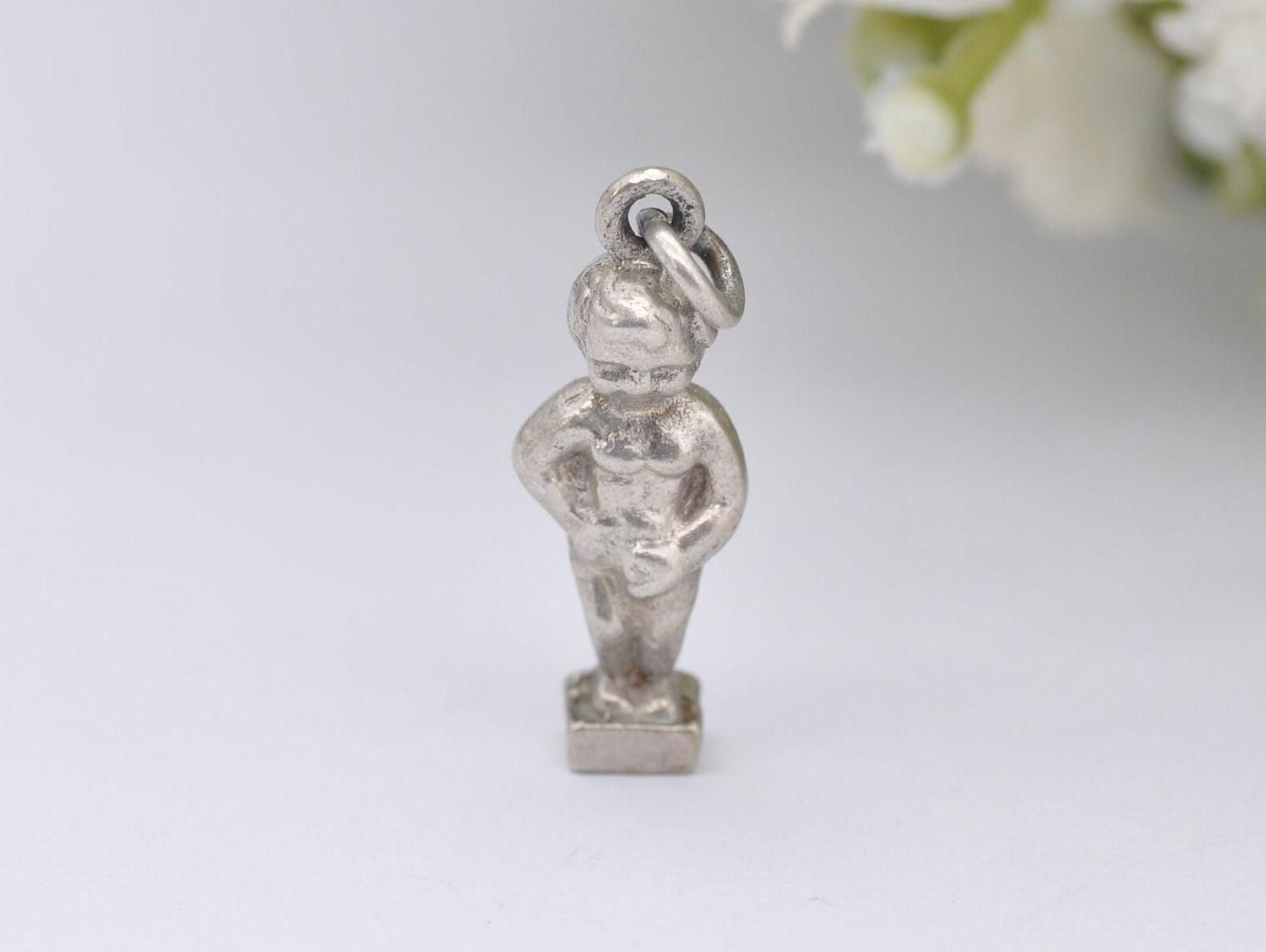 Vintage Scandinavian Silver Child Charm / Pendant - 835 Silver / Little Boy Charm / Fun / Cheeky / Charm Bracelet / Friendship Gift