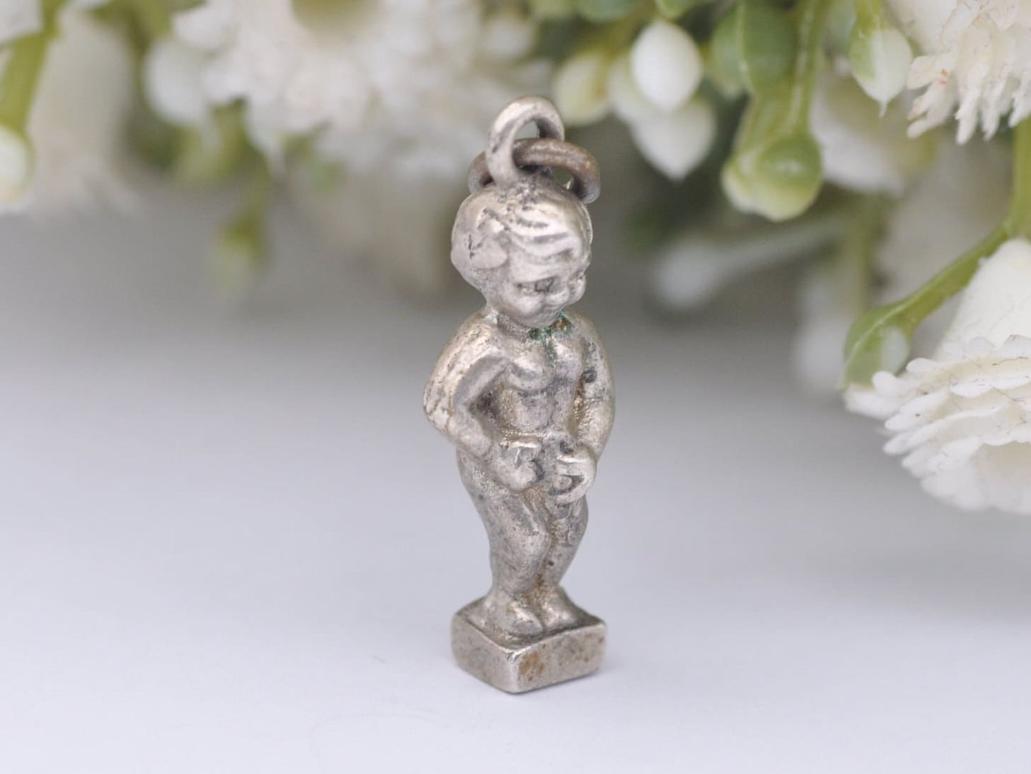Vintage Scandinavian Silver Child Charm / Pendant - 835 Silver / Little Boy Charm / Fun / Cheeky / Charm Bracelet / Friendship Gift