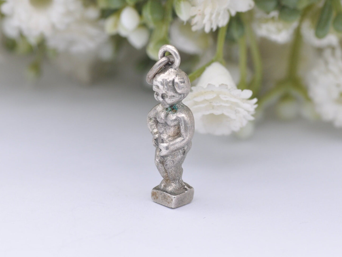 Vintage Scandinavian Silver Child Charm / Pendant - 835 Silver / Little Boy Charm / Fun / Cheeky / Charm Bracelet / Friendship Gift
