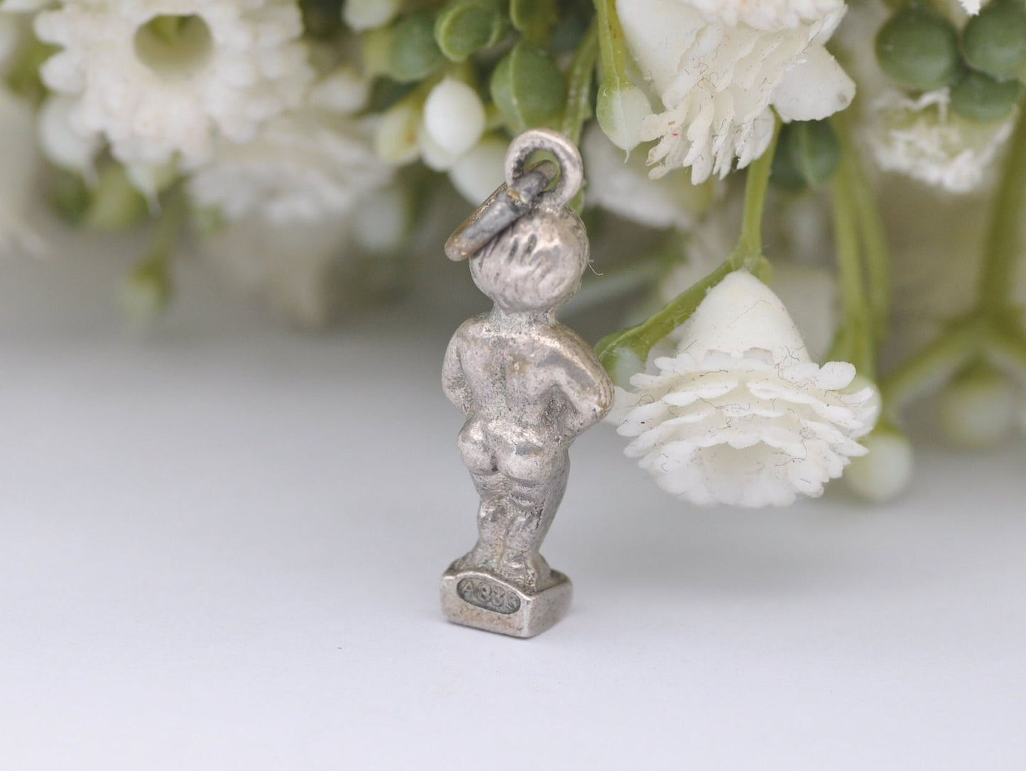 Vintage Scandinavian Silver Child Charm / Pendant - 835 Silver / Little Boy Charm / Fun / Cheeky / Charm Bracelet / Friendship Gift