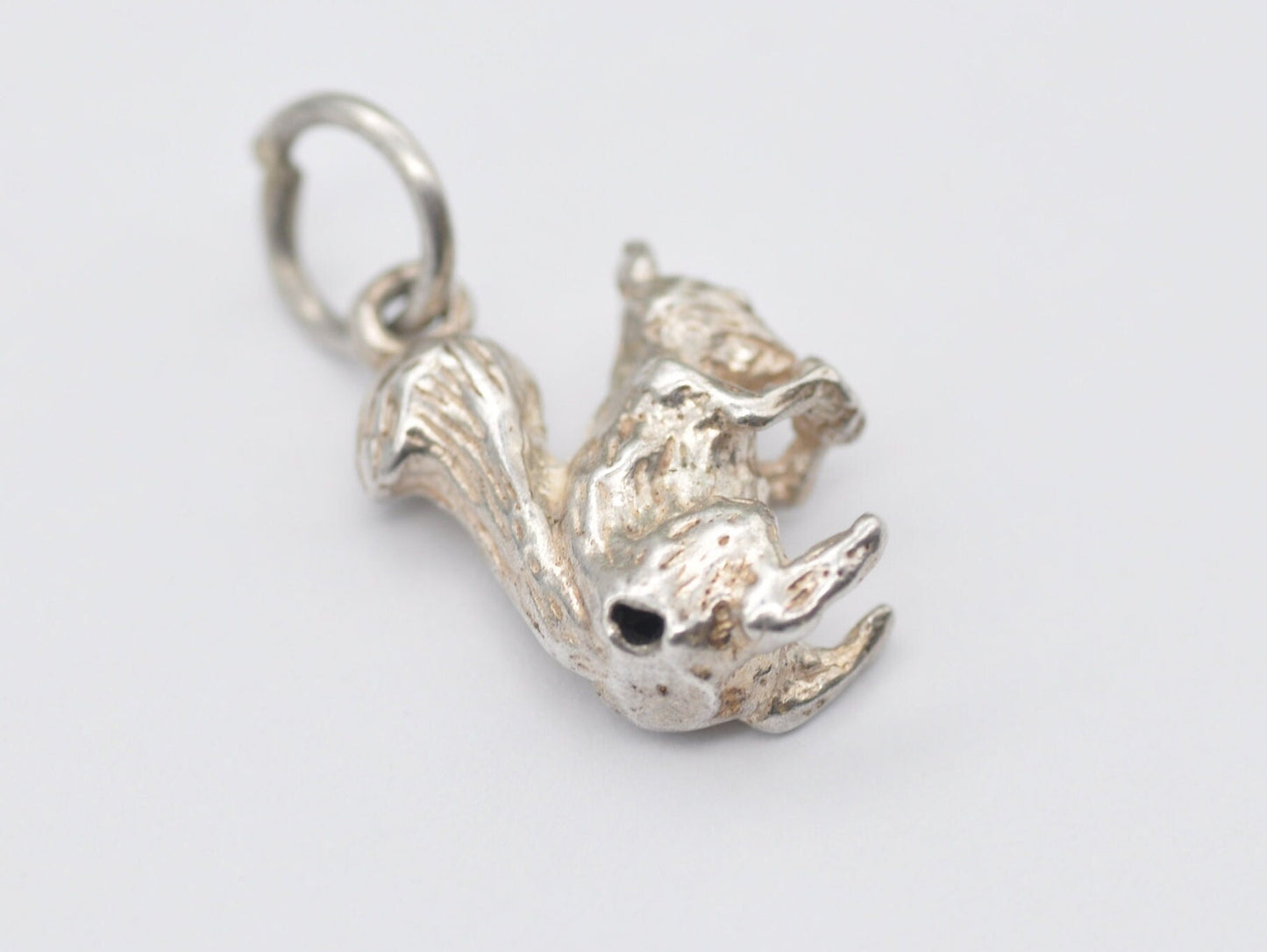 Vintage Silver Squirrel Charm / Pendant - Animal / Nature / Woodland / Charm Bracelet