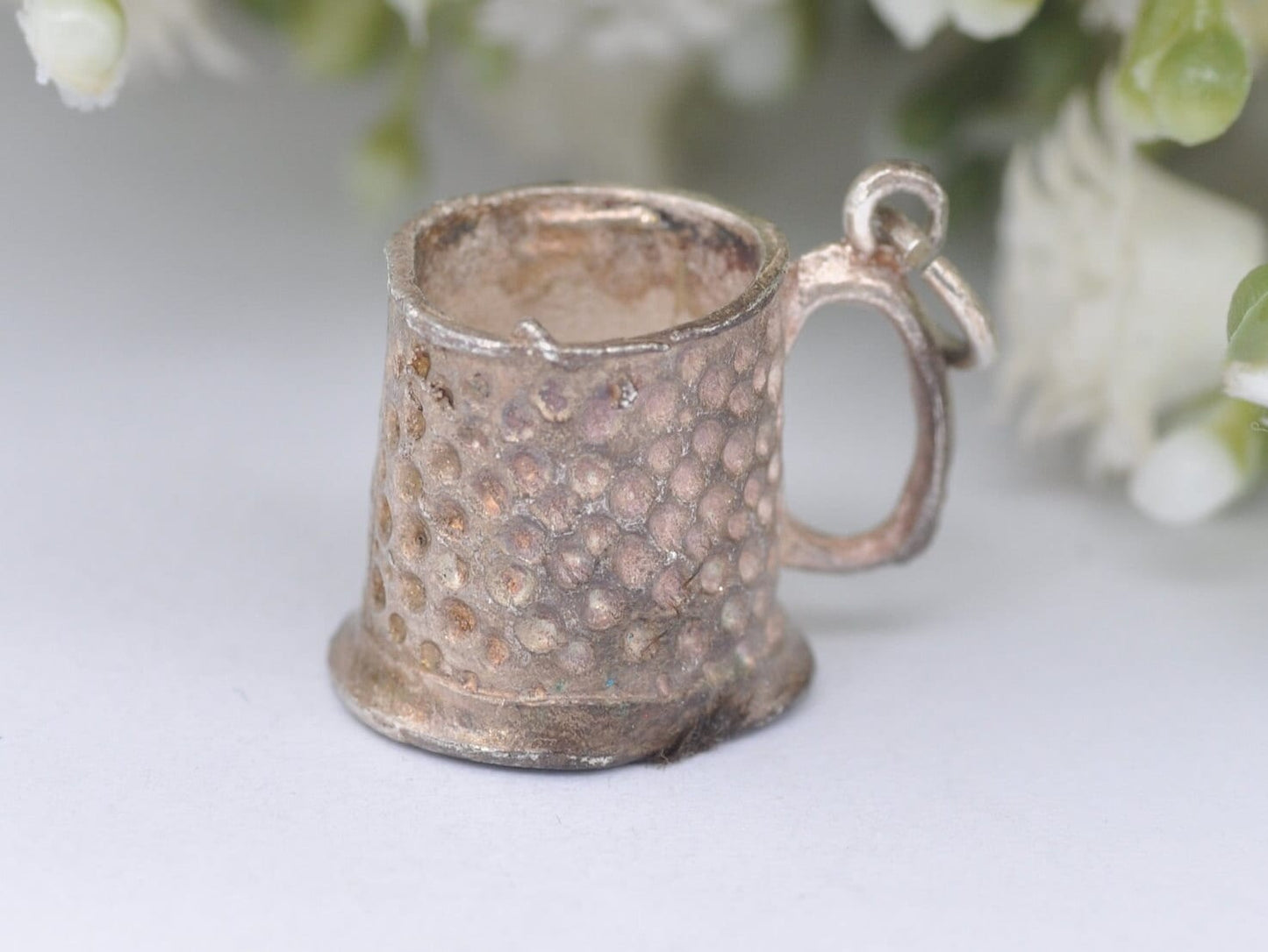 Vintage Sterling Silver Tankard Charm / Pendant - Drink / Beer / Cup / Drinking / Alcohol / Charm Bracelet