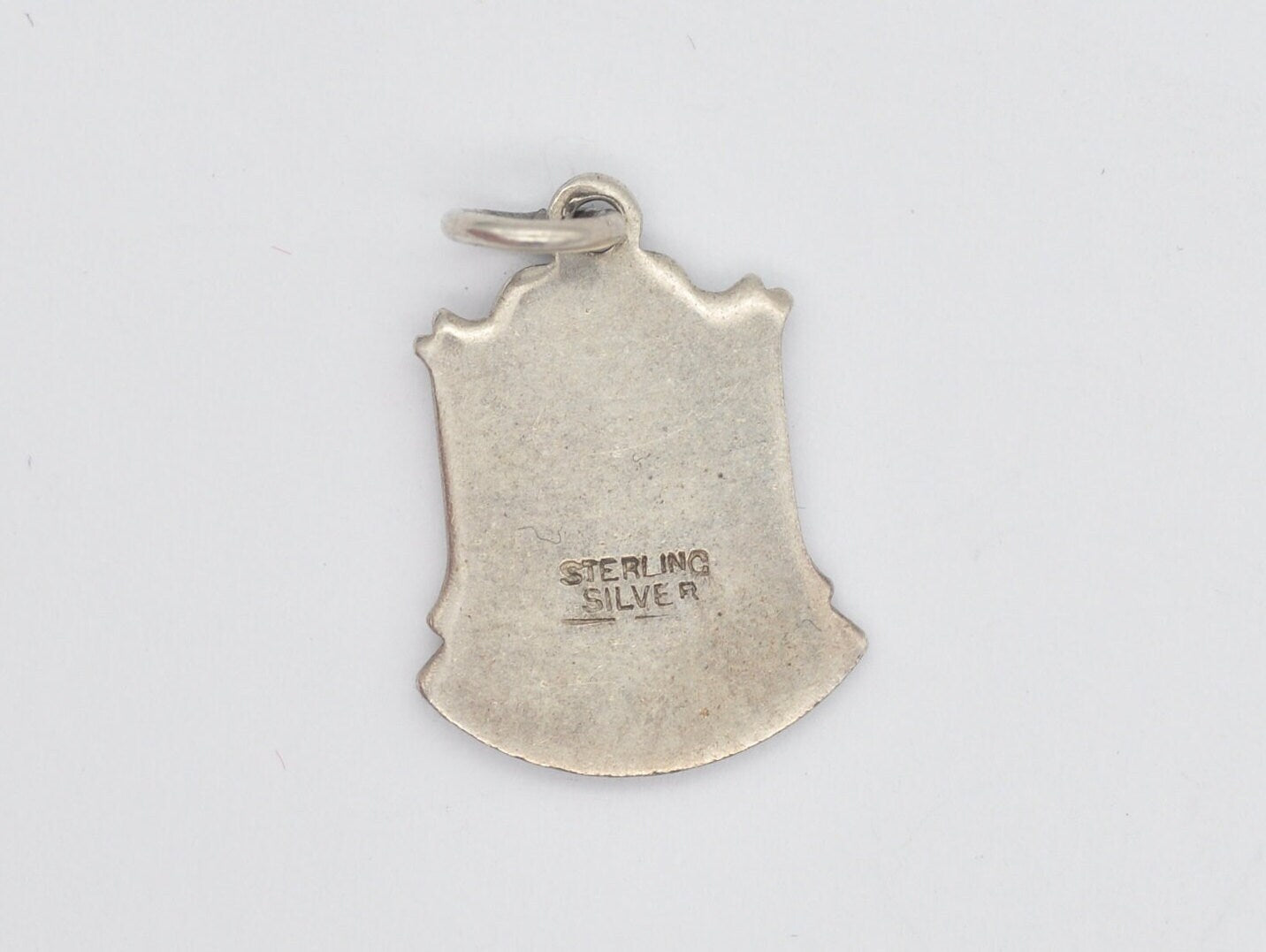 Vintage Sterling Silver Flamborough Enamel Souvenir Shield Charm / Pendant - England / Yorkshire / Tourist / Charm Bracelet / Scrap Book