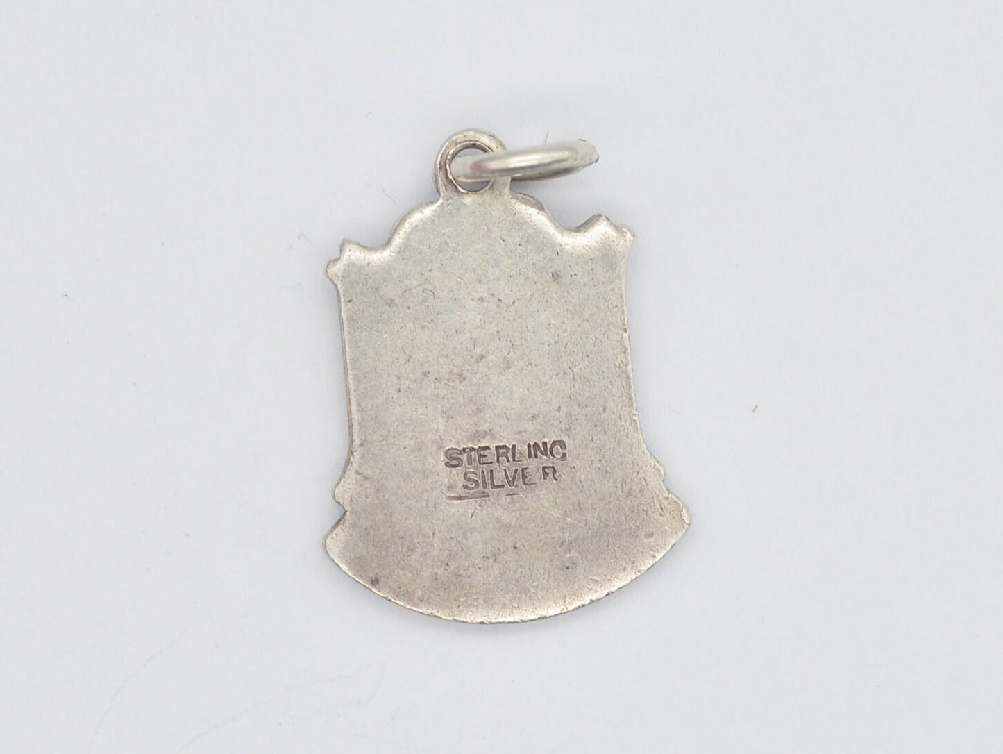 Vintage Sterling Silver Flamborough Enamel Souvenir Shield Charm / Pendant - England / Yorkshire / Tourist / Charm Bracelet / Scrap Book