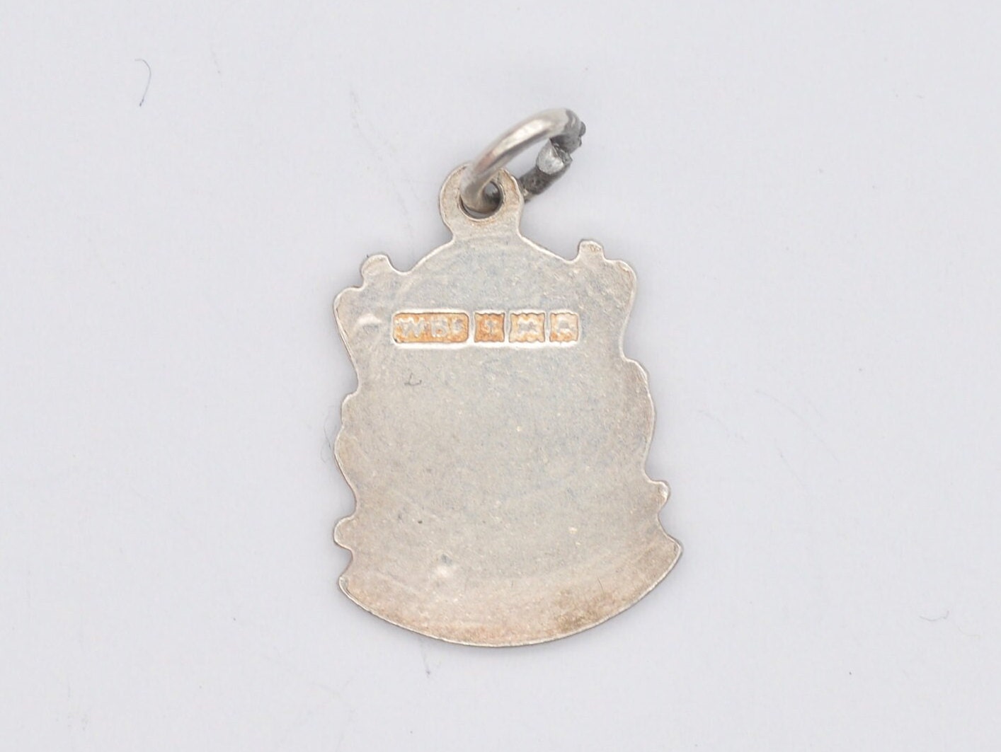 Vintage Sterling Silver Llangollen Enamel Souvenir Shield Charm / Pendant - Wales / Denbighshire / Tourist / Charm Bracelet / Scrap Book