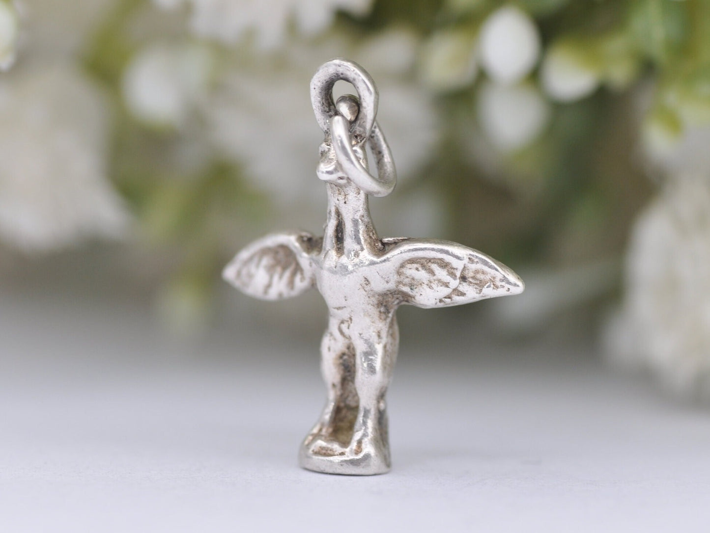 Vintage Sterling Silver Totem Pole Charm / Pendant - Bird / Thunderbird / Native American / Charm Bracelet