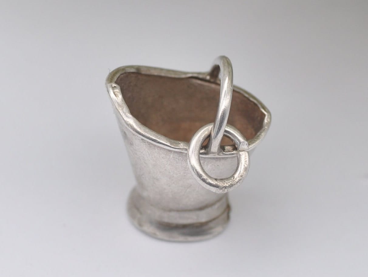 Vintage Silver Champagne Bucket Charm / Pendant - Drinking / Alcohol / Charm Bracelet