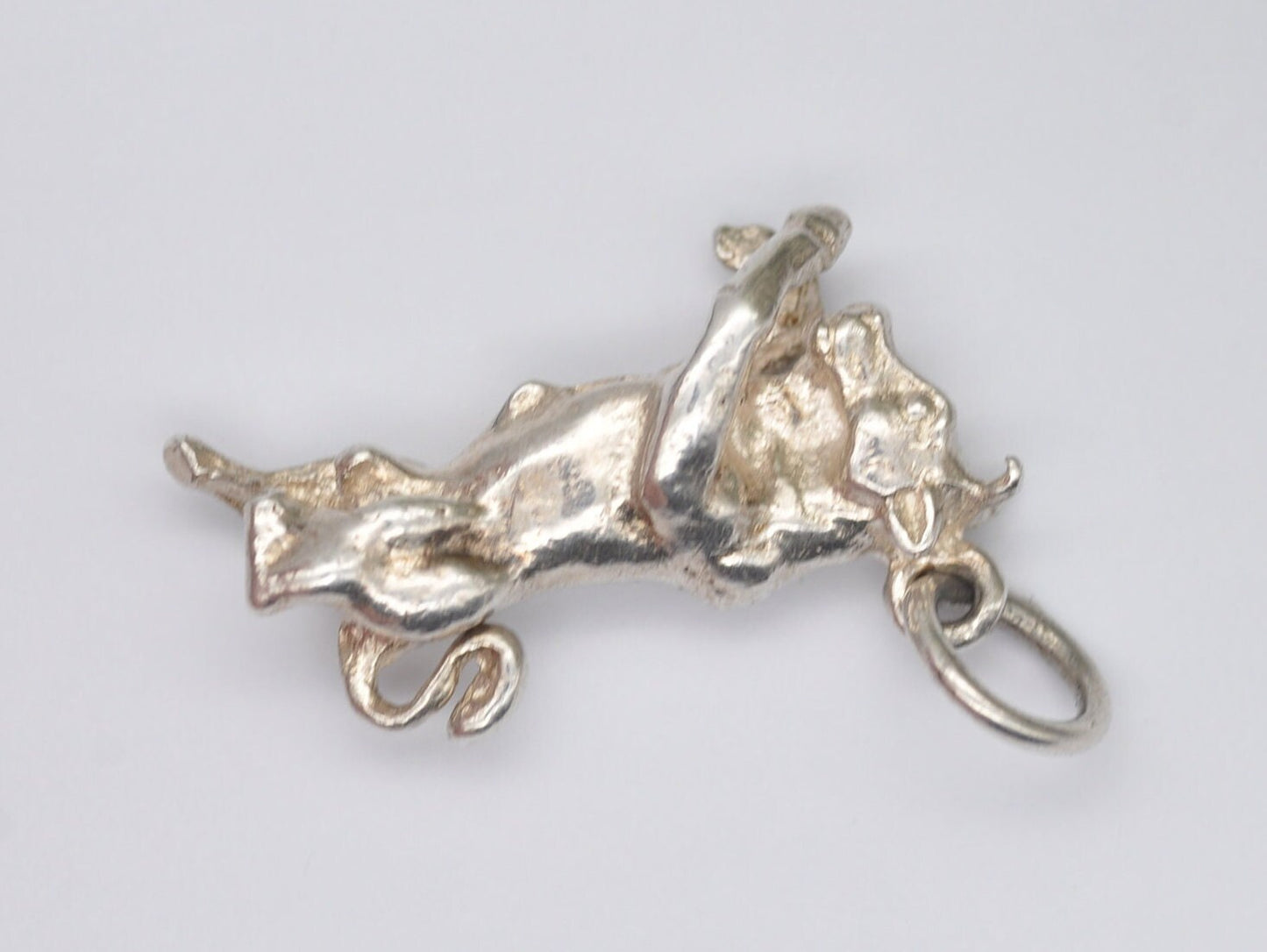 Vintage Silver Bull Charm Charm / Pendant - Animal / Nature / Detailed / Charm Bracelet / Charging / Spanish / Spain